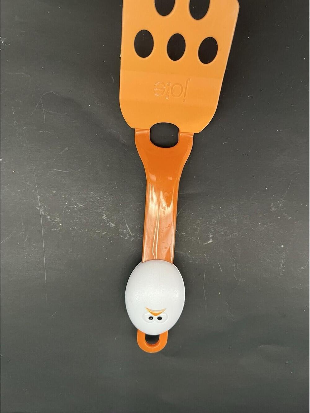 Joie Lil' Flip Egg Spatula, Slotted Nylon Plastic Mini Spatula